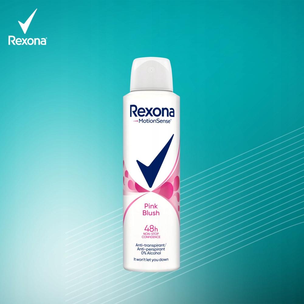 REXONA ANTYPERSPIRANT DEZODORANT SPRAY DAMSKI PINK BLUSH 150ml - obrazek 5