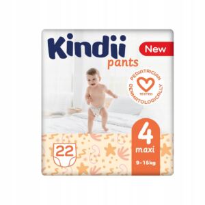 Kindii Pieluchomajtki chłonne maxi rozmiar 4 (9-15 kg) 22 sztuk