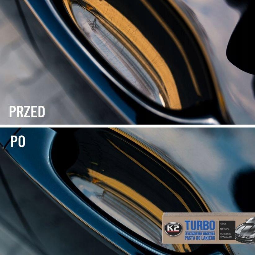 K2 TURBO TEMPO 120G K001 NABŁYSZCZAJĄCA PASTA POLERSKA DO LAKIERU - obrazek 5