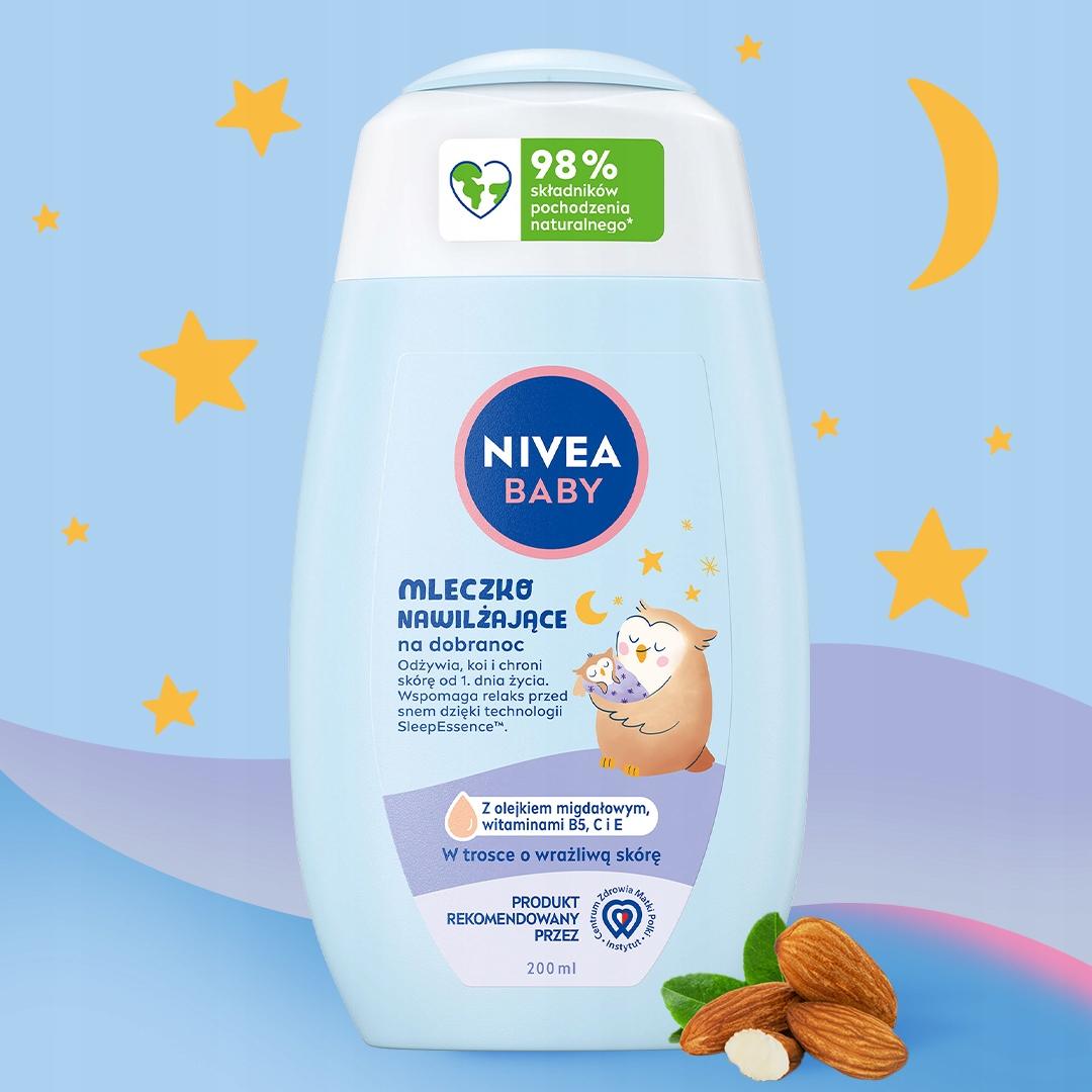 NIVEA BABY Mleczko Nawilżające na dobranoc 200 ml - obrazek 4