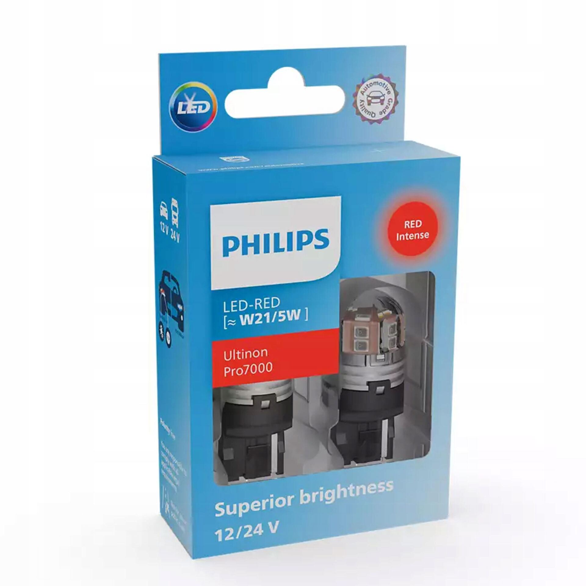 Żarówki Philips LED Ultinon Pro7000 W21/5W RED RU70 12/24V - obrazek 4