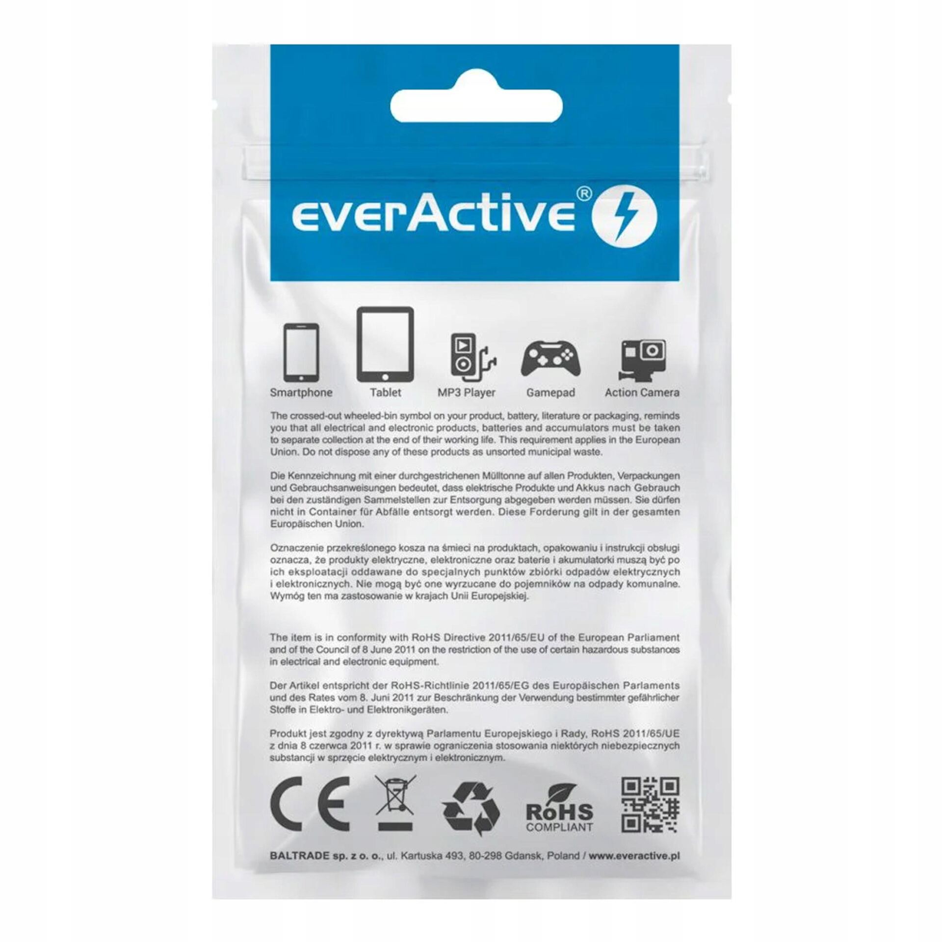 EverActive Kabel USB - iPhone Lightning 1m do ładowania 2,4A - obrazek 3