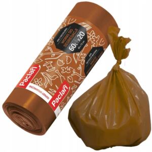 WORKI NA ŚMIECI PACLAN SEGREGACJI BIO NA ODPADY BIODEGRADOWALNE 60L 20SZT