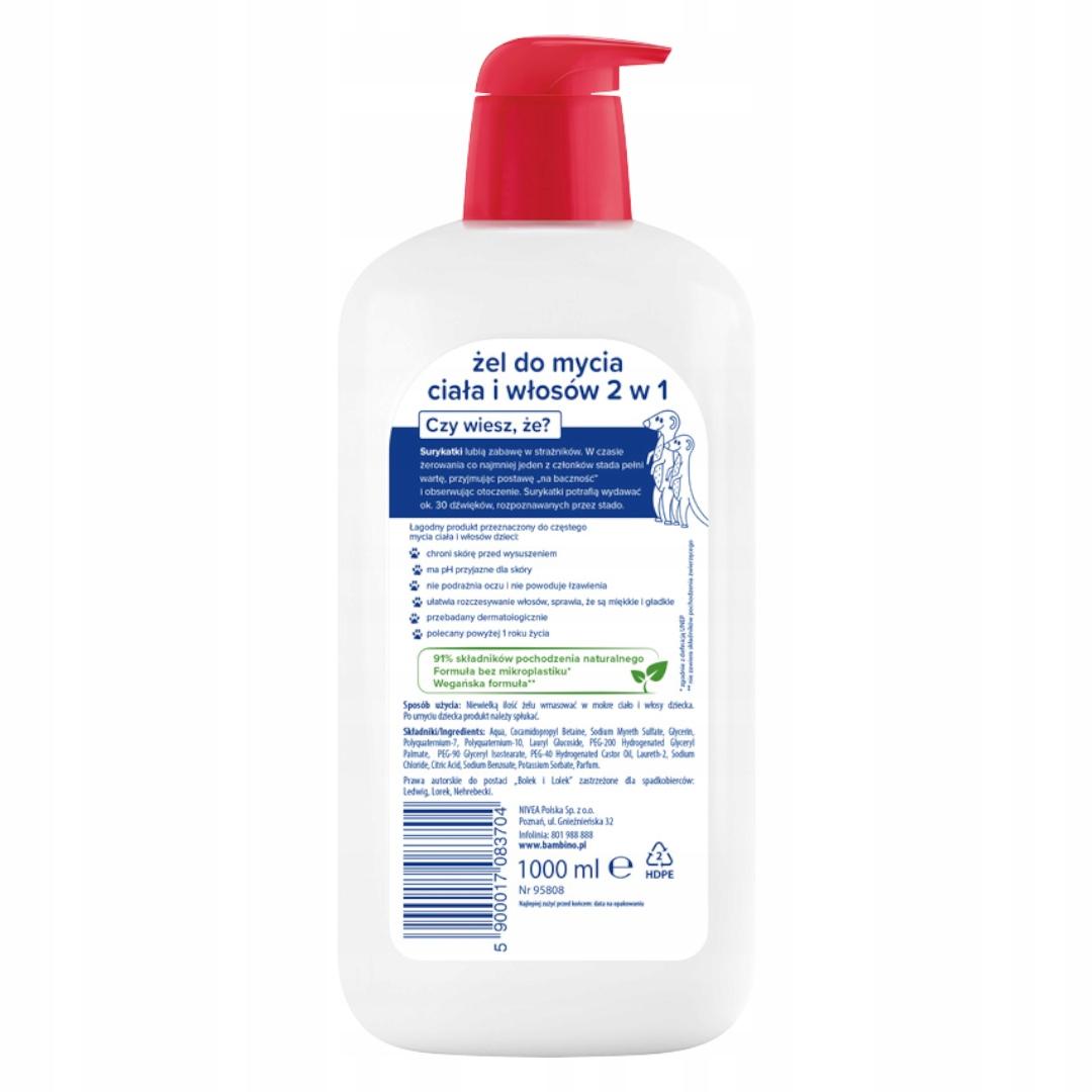 BAMBINO DZIECIAKI Żel do kąpieli dla dzieci 1000ml - obrazek 2