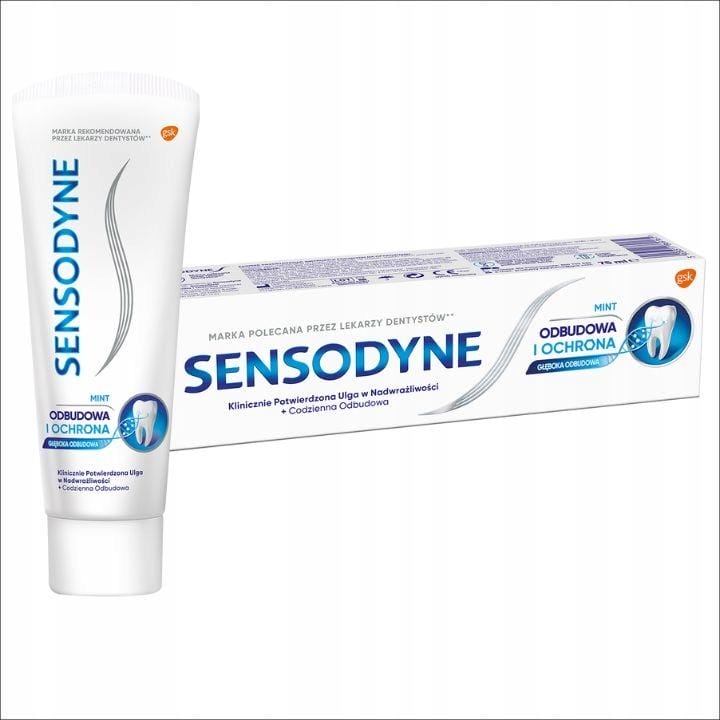 Sensodyne Pasta do zębów Odbudowa i Ochrona miętowa ochrona szkliwa 75ml - obrazek 6