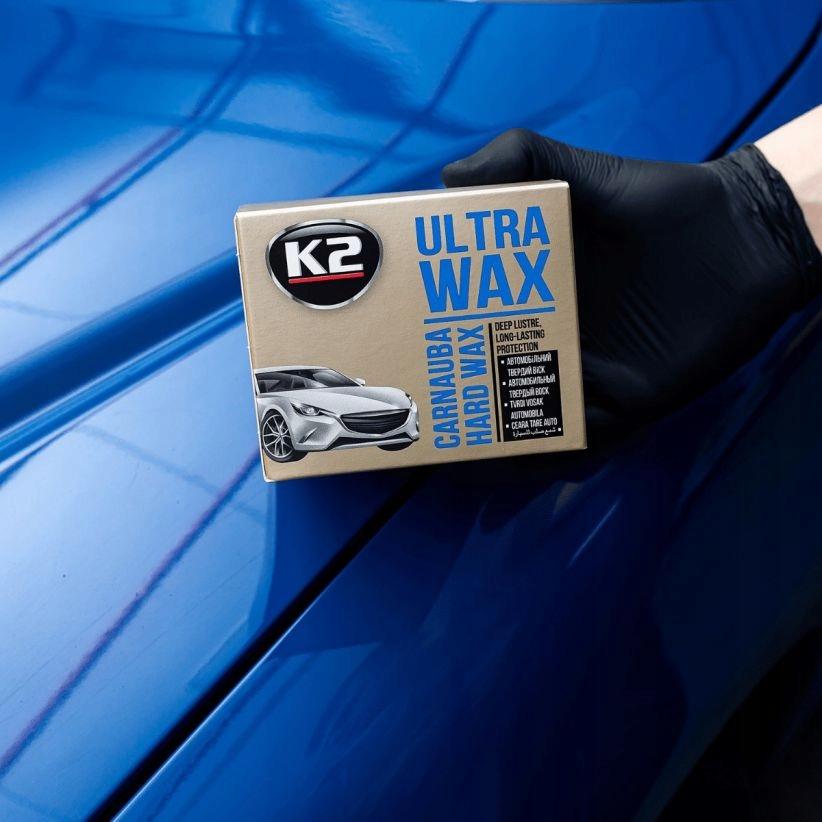 K2 ULTRA WAX TWARDY WOSK DO NABŁYSZCZANIA I OCHRONY LAKIERU CARNAUBA 250G - obrazek 10