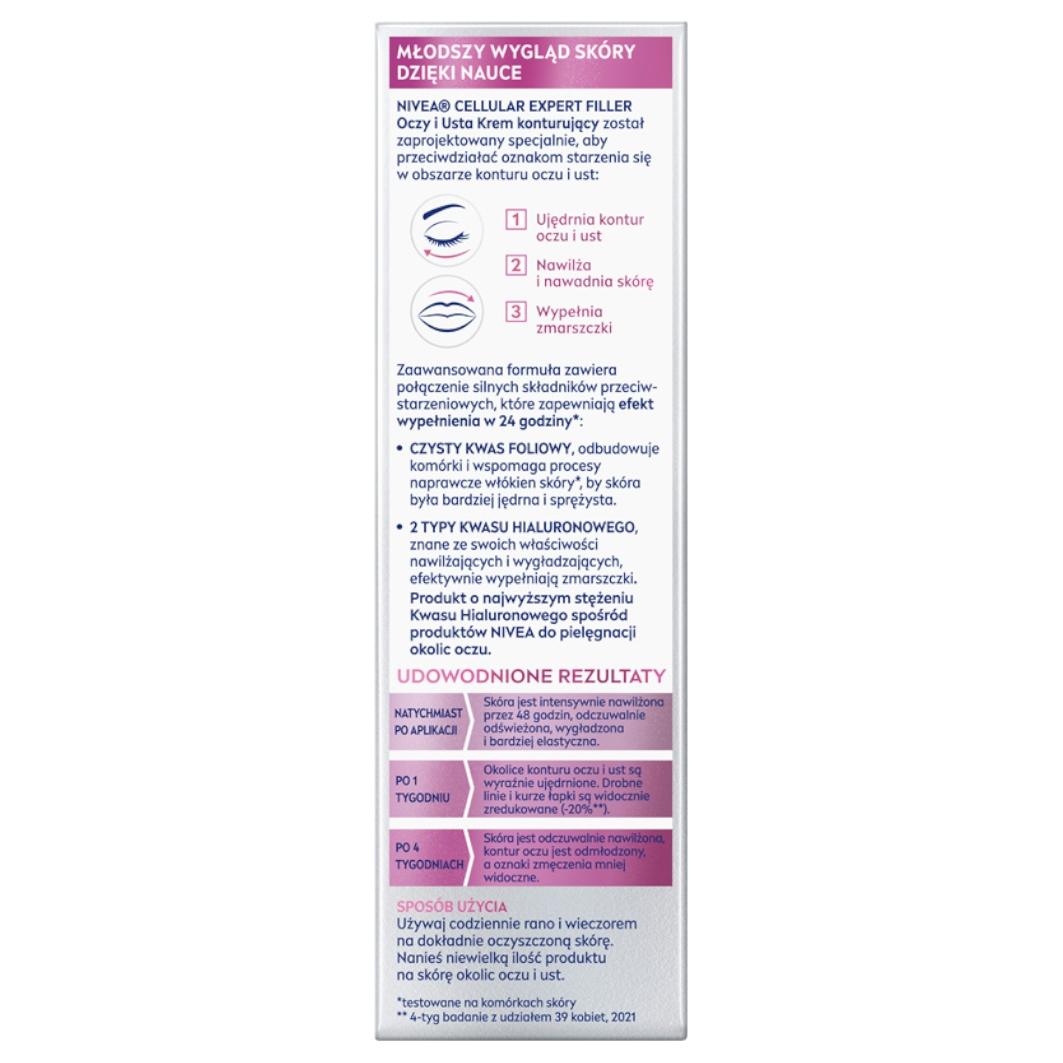 NIVEA Hyaluron Cellular Filler Przeciwzmarszczkowy krem pod oczy 15 ml - obrazek 8