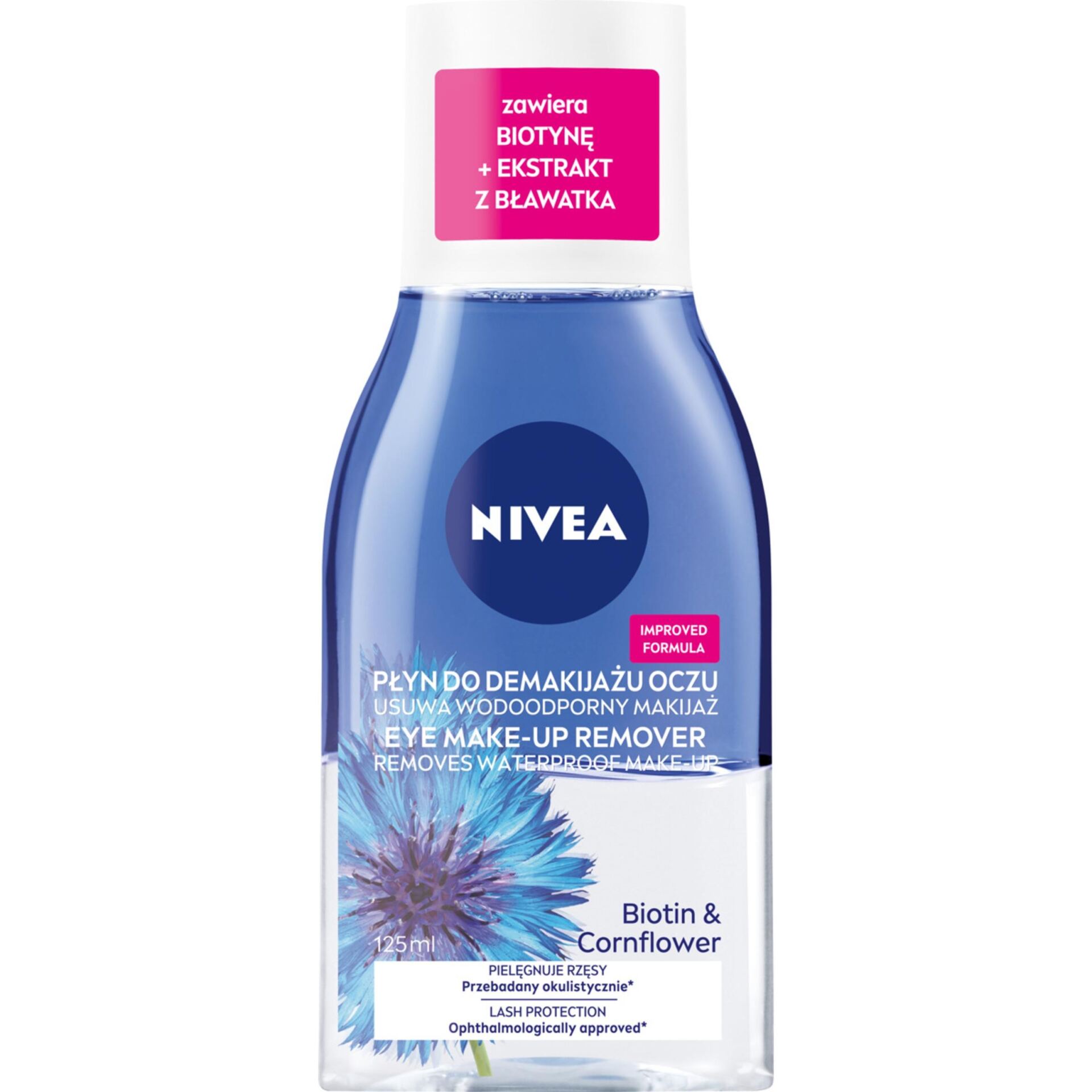 NIVEA Dwufazowy płyn do demakijażu oczu z biotyną i bławatkiem 125ml - obrazek 4