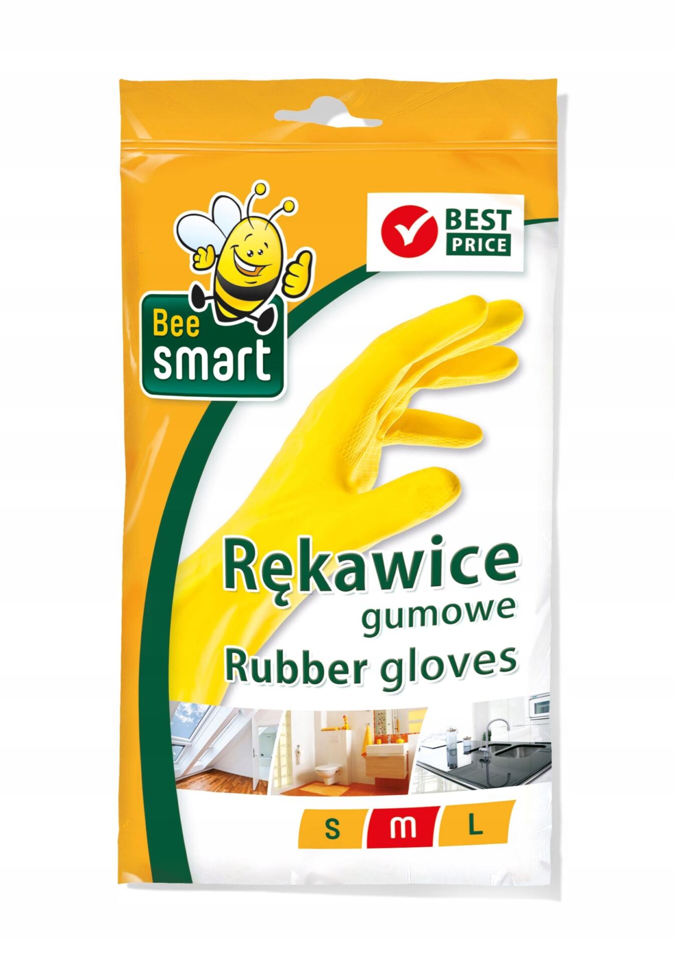 RĘKAWICE GUMOWE ochronne mocne Bee Smart r. M - obrazek 2