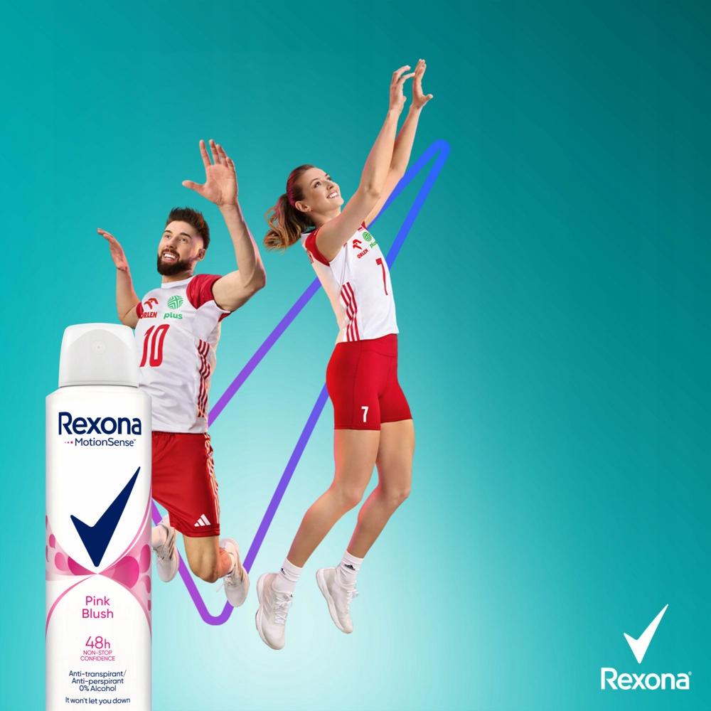 REXONA ANTYPERSPIRANT DEZODORANT SPRAY DAMSKI PINK BLUSH 150ml - obrazek 2