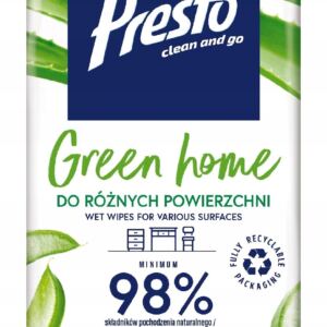 Presto Ściereczki gospodarcze do różnych powierzchni Green Home Aloes 60szt