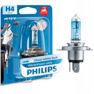 Philips White Vision Ultra Moto H4 12V 60/55W