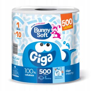 R臋cznik Papierowy GIGA Bunny Soft 500 listk贸w Celuloza