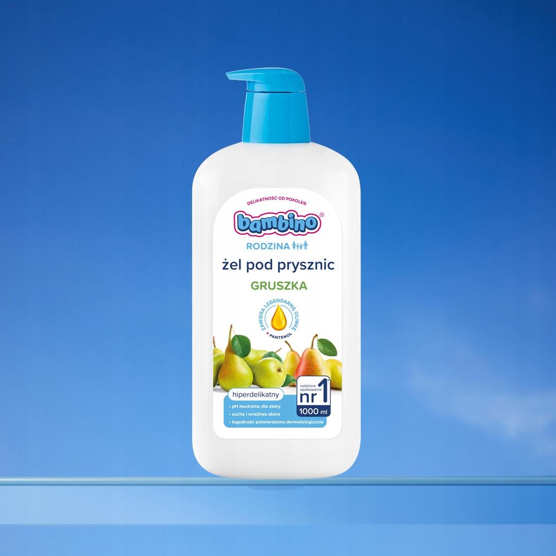 BAMBINO Rodzina Żel pod prysznic o zapachu gruszki, 1000 ml - obrazek 5