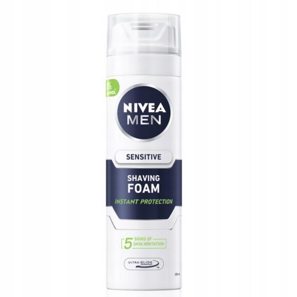 NIVEA Men Łagodząca pianka do golenia Sensitive 200 ml - obrazek 5