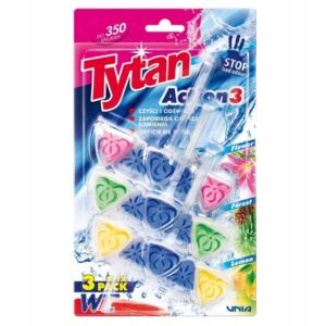 Kostka Toaletowa do WC Tytan Action 3 MIX Flower - Forest - Lemon 3x40g