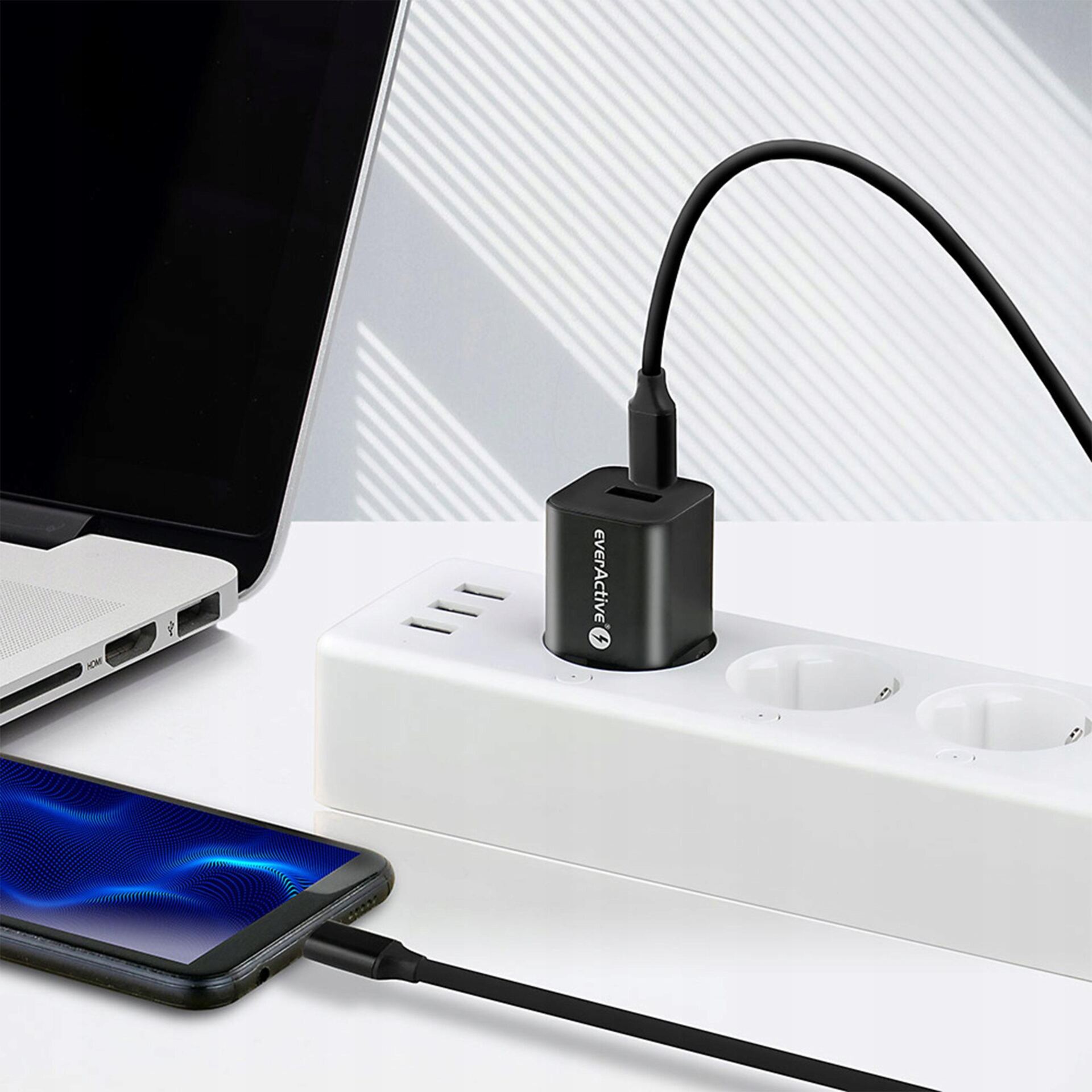 EverActive Kabel do ładowania C-USB-C 1m CBS-1CCD 5A 100W - obrazek 5