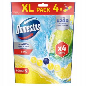 Domestos Power 5 kostka do WC Pełna Moc Lime XL 4x50g