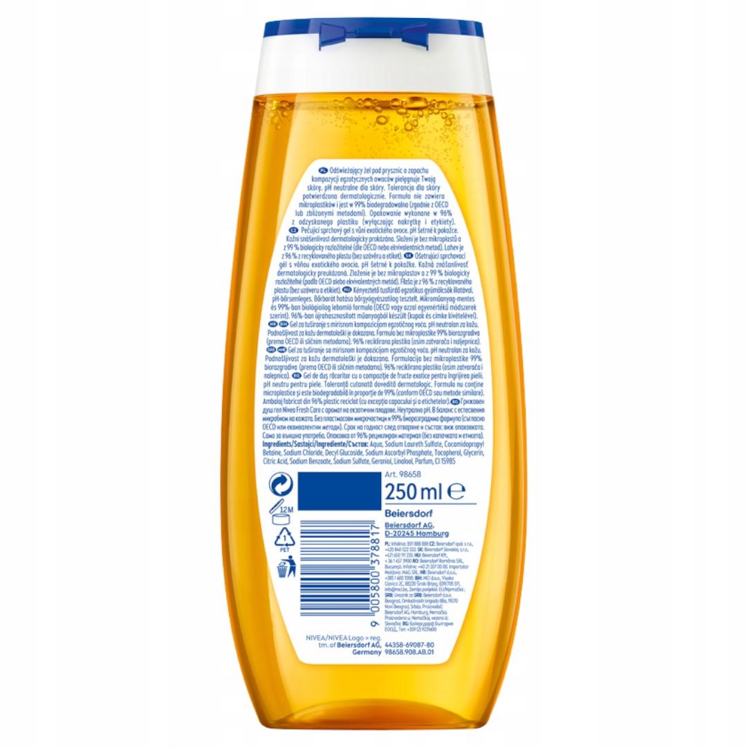 NIVEA Exotic Feeling Żel pod prysznic, 250 ml - obrazek 2