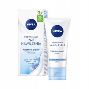 NIVEA 24H NAWILŻENIA Odświeżający krem na dzień cera normalna i mieszana 50