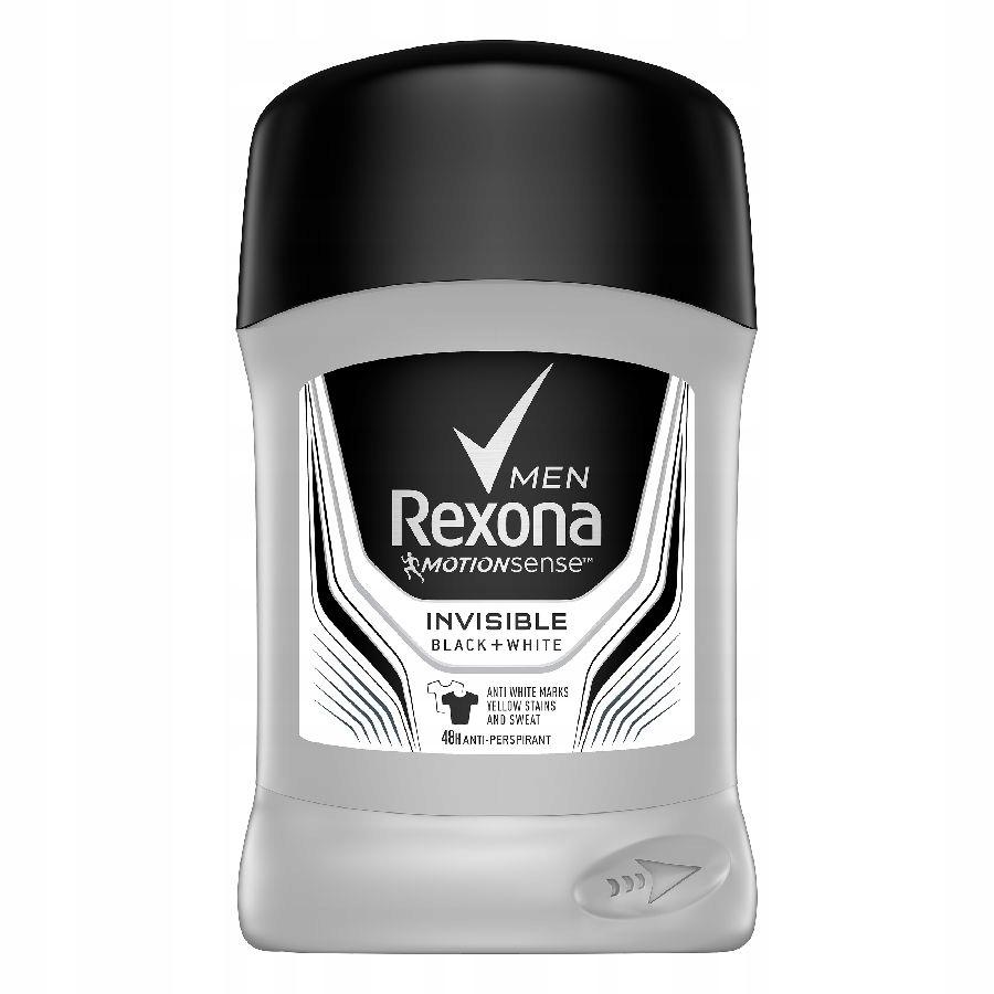 Rexona Men Invisible Black&White Dezodorant Męski w Sztyfcie 50 ml