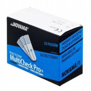 NOVAMA MULTICHECK PRO+ Paski testowe do glukozy 50 sztuk