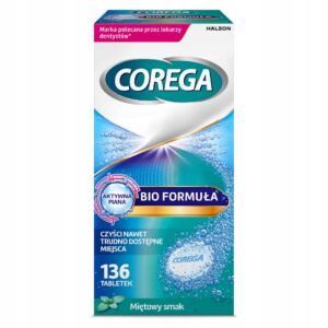 COREGA Bio Formula tabletki do czyszczenia protez zębowych 136 sztuk