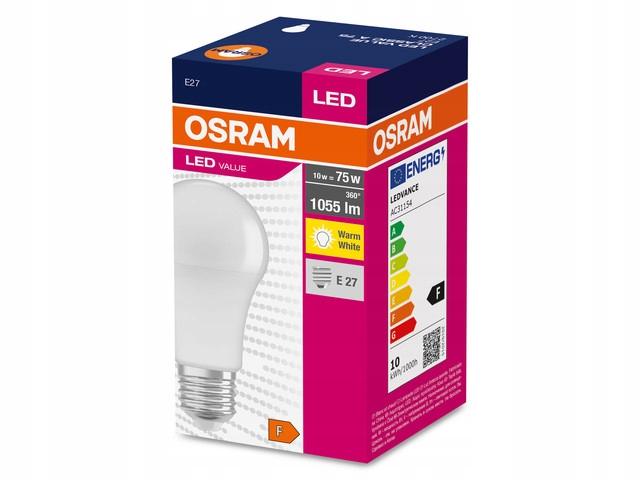 Osram żarówka LED E27 A60 10W=75W 1055lm 2700K