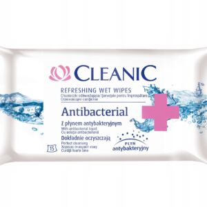 CLEANIC Chusteczki nawilżane ANTIBACTERIAL 15 szt