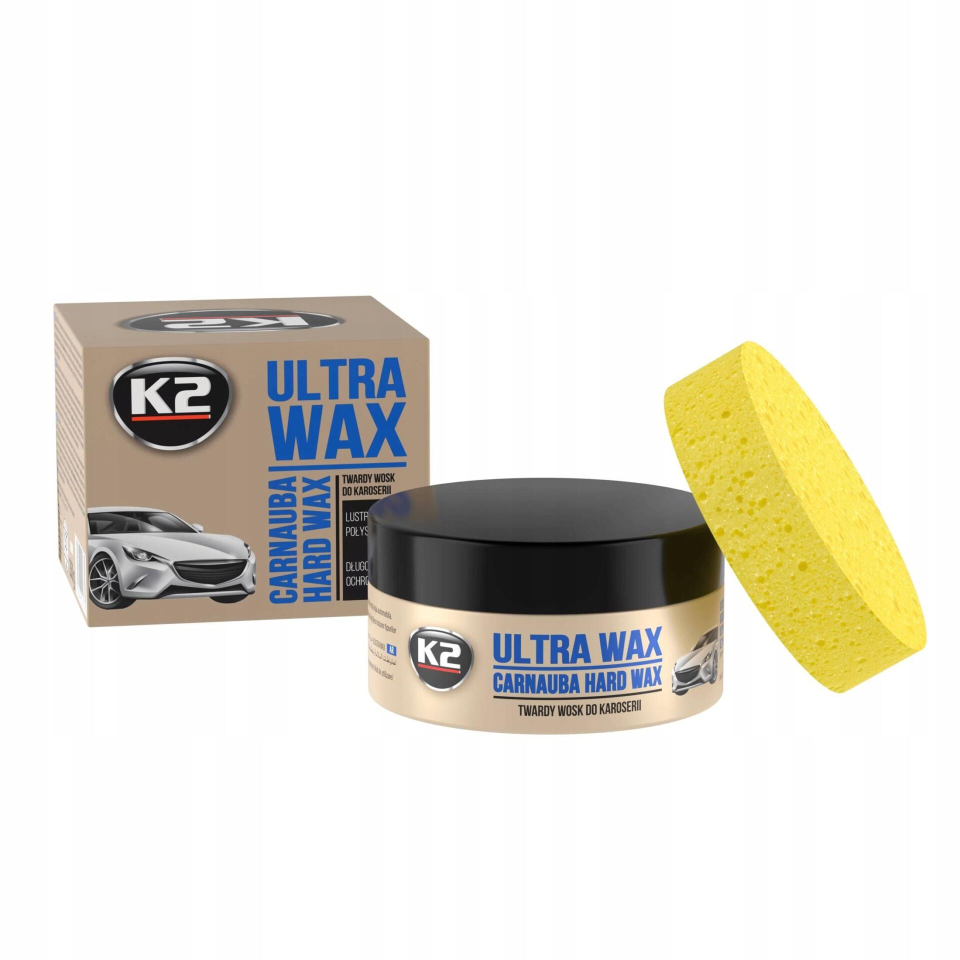 K2 ULTRA WAX TWARDY WOSK DO NABŁYSZCZANIA I OCHRONY LAKIERU CARNAUBA 250G - obrazek 16
