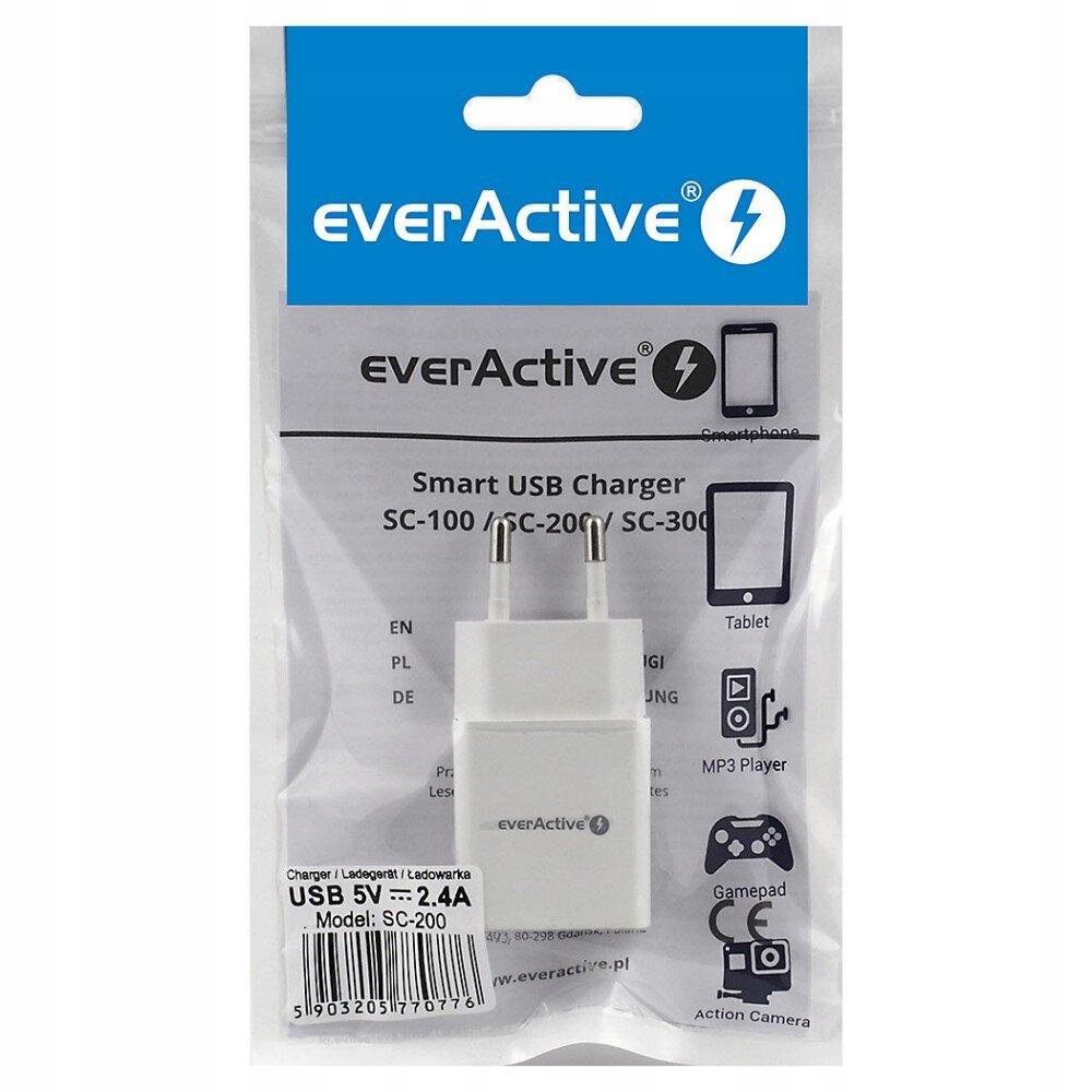 everActive MOCNA wydajna ładowarka sieciowa zasilacz USB SC-200 2.4A 12W - obrazek 6