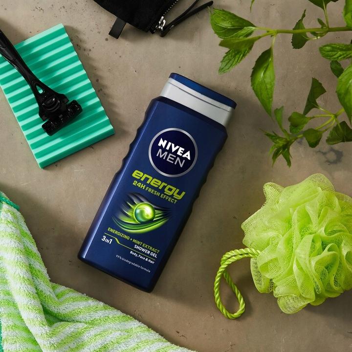 NIVEA Men Żel pod prysznic Energy 250 ml - obrazek 3