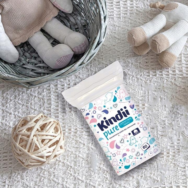 CLEANIC KINDII PŁATKI KOSMETYCZNE NIEMOWLĄT 60 SZT - obrazek 7