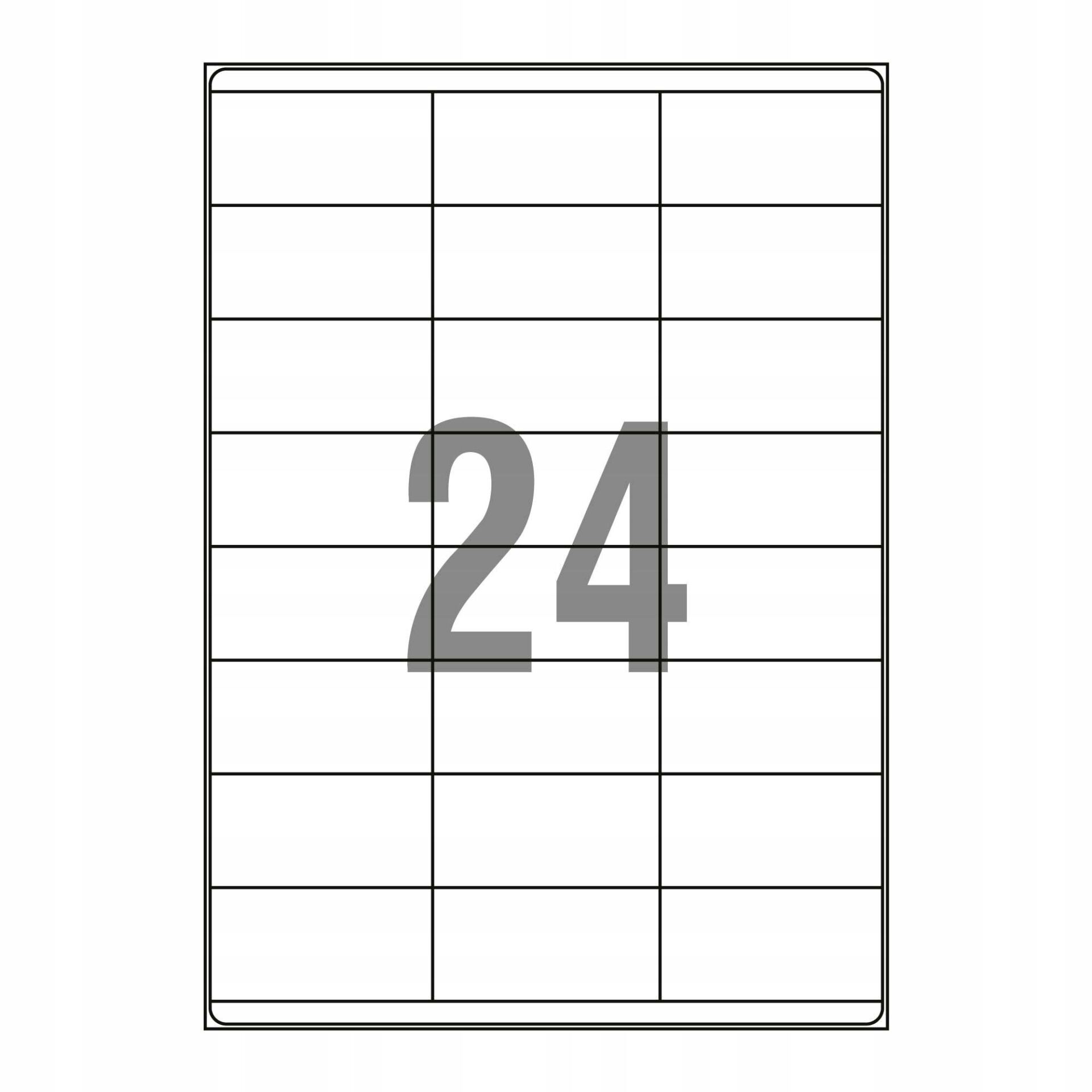 Emerson ART 018 ETYKIETA A4 70mm x 35mm BIAŁA, opakowanie 25 arkuszy - obrazek 2