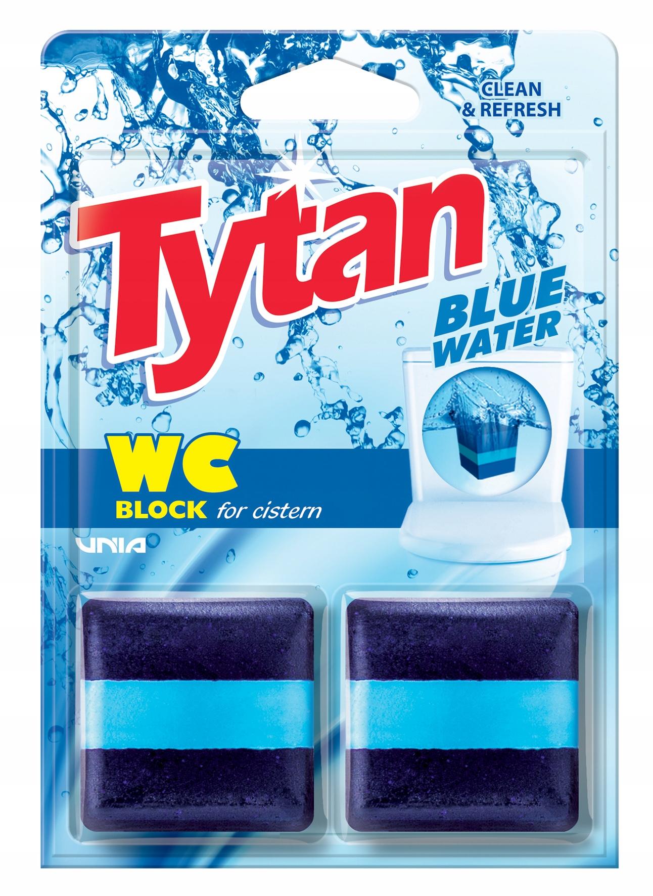 Tytan Kostka do Spłuczki Barwiąca Wodę Blue Water 2x50g - obrazek 4
