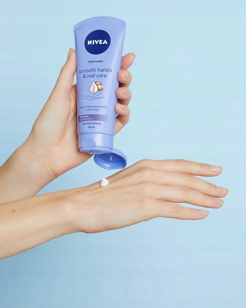 NIVEA KREM DO RĄK GŁADKIE DŁONIE I OCHRONA PAZNOKCI 100 ml - obrazek 2