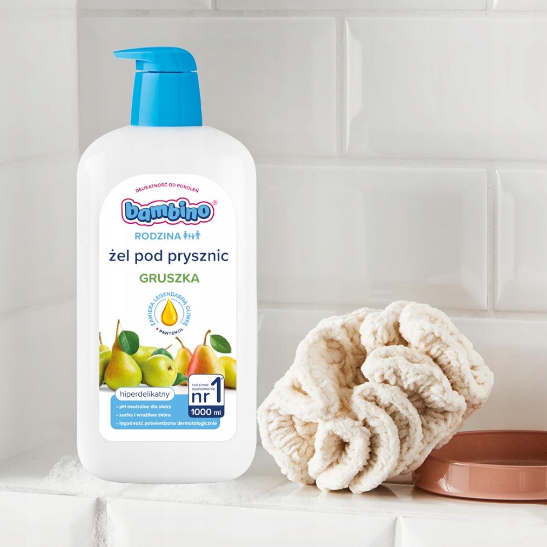BAMBINO Rodzina Żel pod prysznic o zapachu gruszki, 1000 ml - obrazek 6