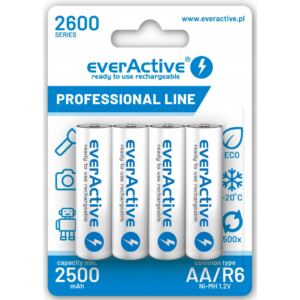 EverActive Akumulatorki AA R6 Ni-MH 2600 mAh ready to use 4 sztuki