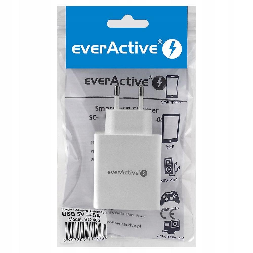EverActive Ładowarka sieciowa 230V 4 porty USB 5V 5A 25W biała - obrazek 6