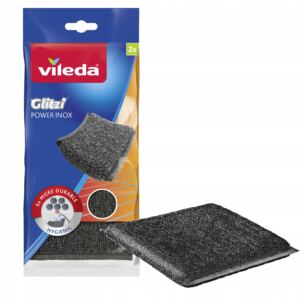 VILEDA Zmywak Kuchenny ze Stali Glitzi Power Inox