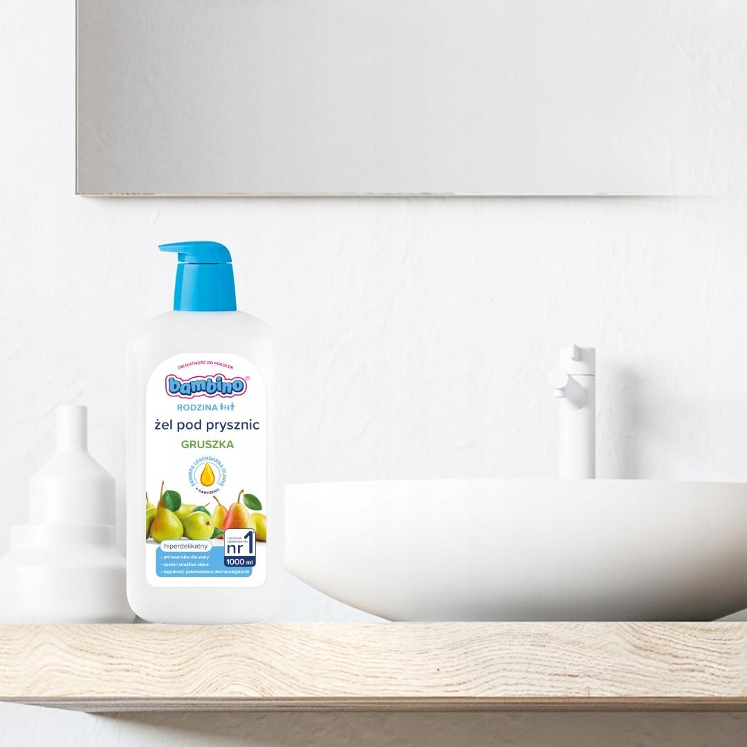 BAMBINO Rodzina Żel pod prysznic o zapachu gruszki, 1000 ml - obrazek 2