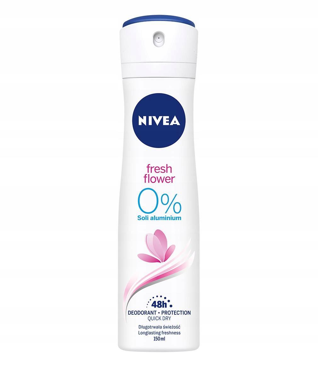 NIVEA FRESH FLOWER 0% SOLI ALUMINUM DEZODORANT W SPRAYu 150 ML - obrazek 5