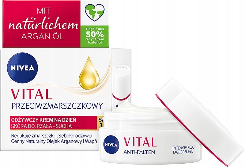 NIVEA Krem na Dzień Vital Przeciwzmarszczkowy Odżywczy, 40 ml