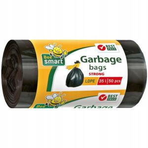 Bee Smart MOCNE UNIWERSALNE WORKI NA ŚMIECI FOLIA LDPE 35L 50 SZTUK