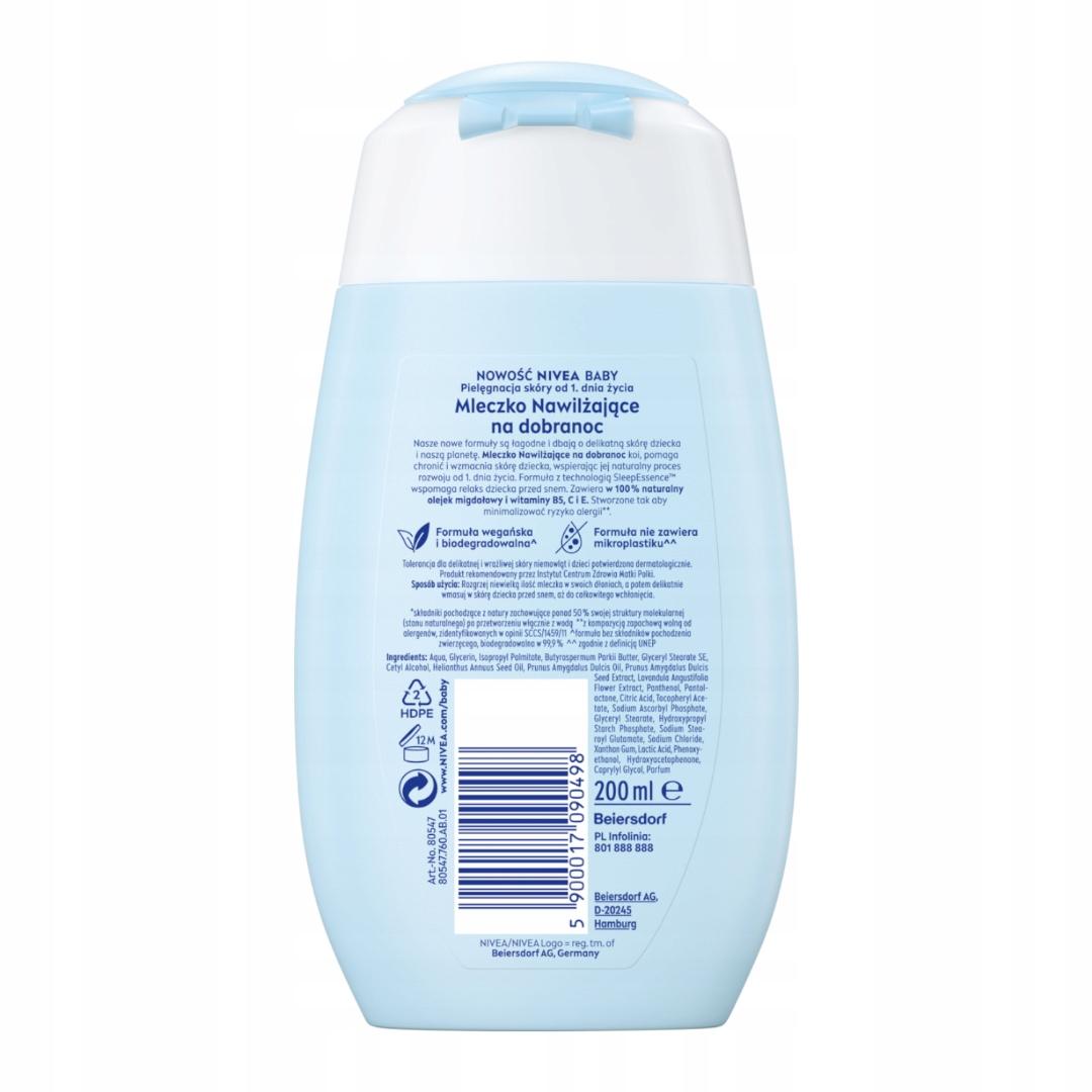 NIVEA BABY Mleczko Nawilżające na dobranoc 200 ml - obrazek 5
