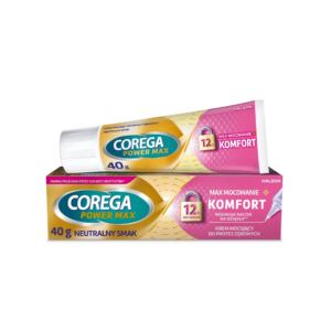 Corega Power Max Mocowanie + Komfort Klej do protez zębowych neutralny 40g