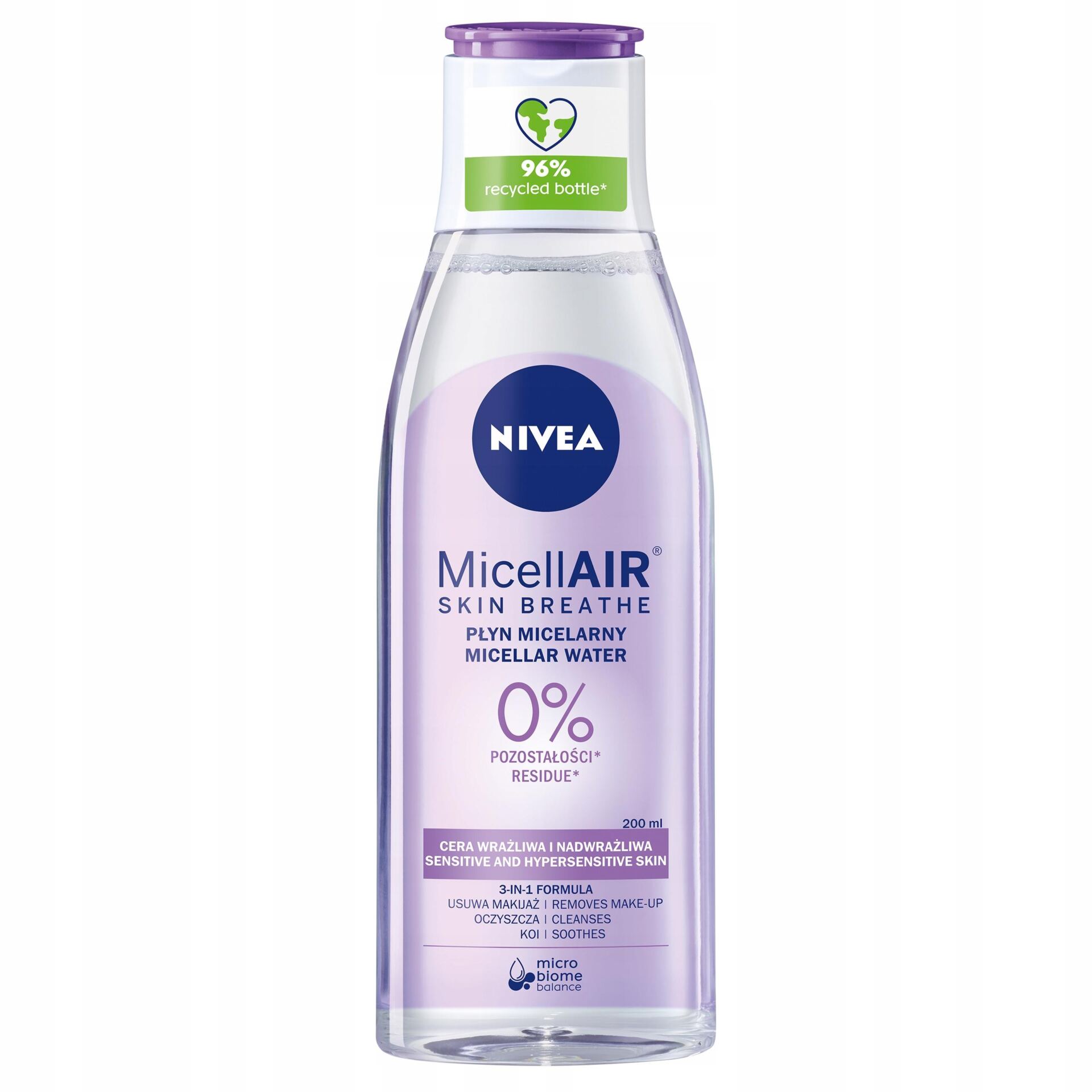 NIVEA KOJĄCY PŁYN MICELARNY DO CERY WRAŻLIWEJ I NADWRAŻLIWEJ 200ml