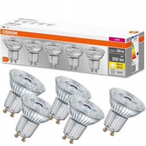 OSRAM 5x 呕ar贸wka LED GU10 HALOGEN 4,3W 50W 2700K