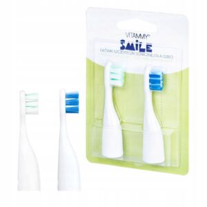 VITAMMY SMILE Ko艅c贸wki do szczoteczki sonicznej niebiesko-zielone 2 sztuki
