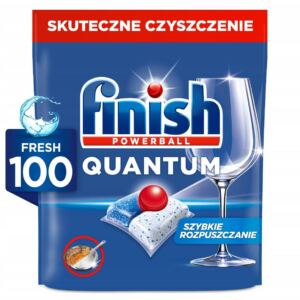 Finish Quantum All in 1 Kapsułki do Zmywarki Zapach Fresh Świeży 100 sztuk